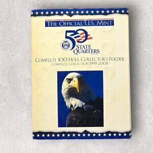 US Mint 50 State Quarters 1999-2008 Completed Folder